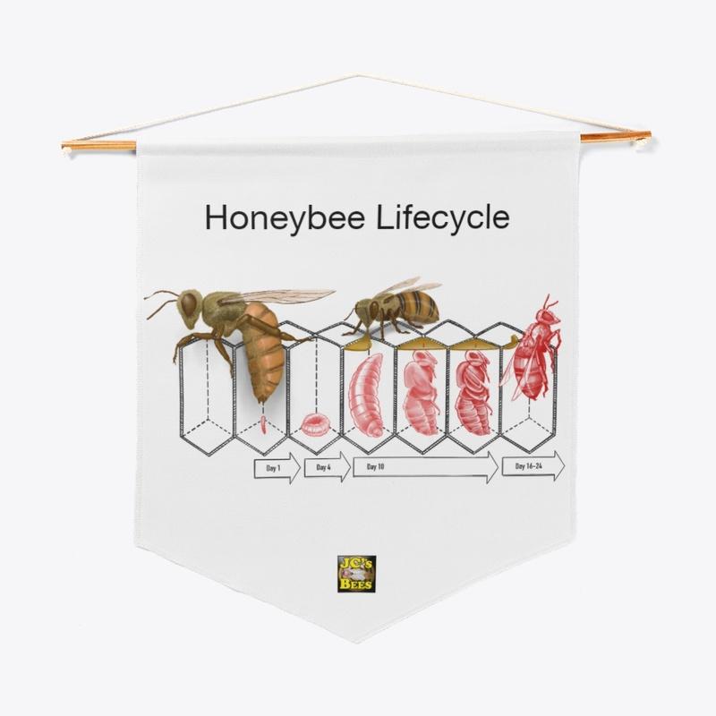 Honeybee Lifecycle Pennant